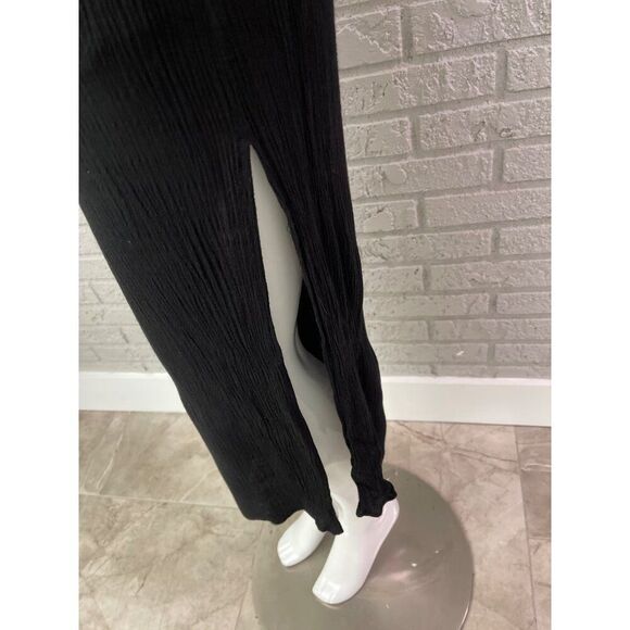 Lulu’s Women Black Tie Front Side Slit Culotte Jumpsuit Size XS - Picture 9 of 12
